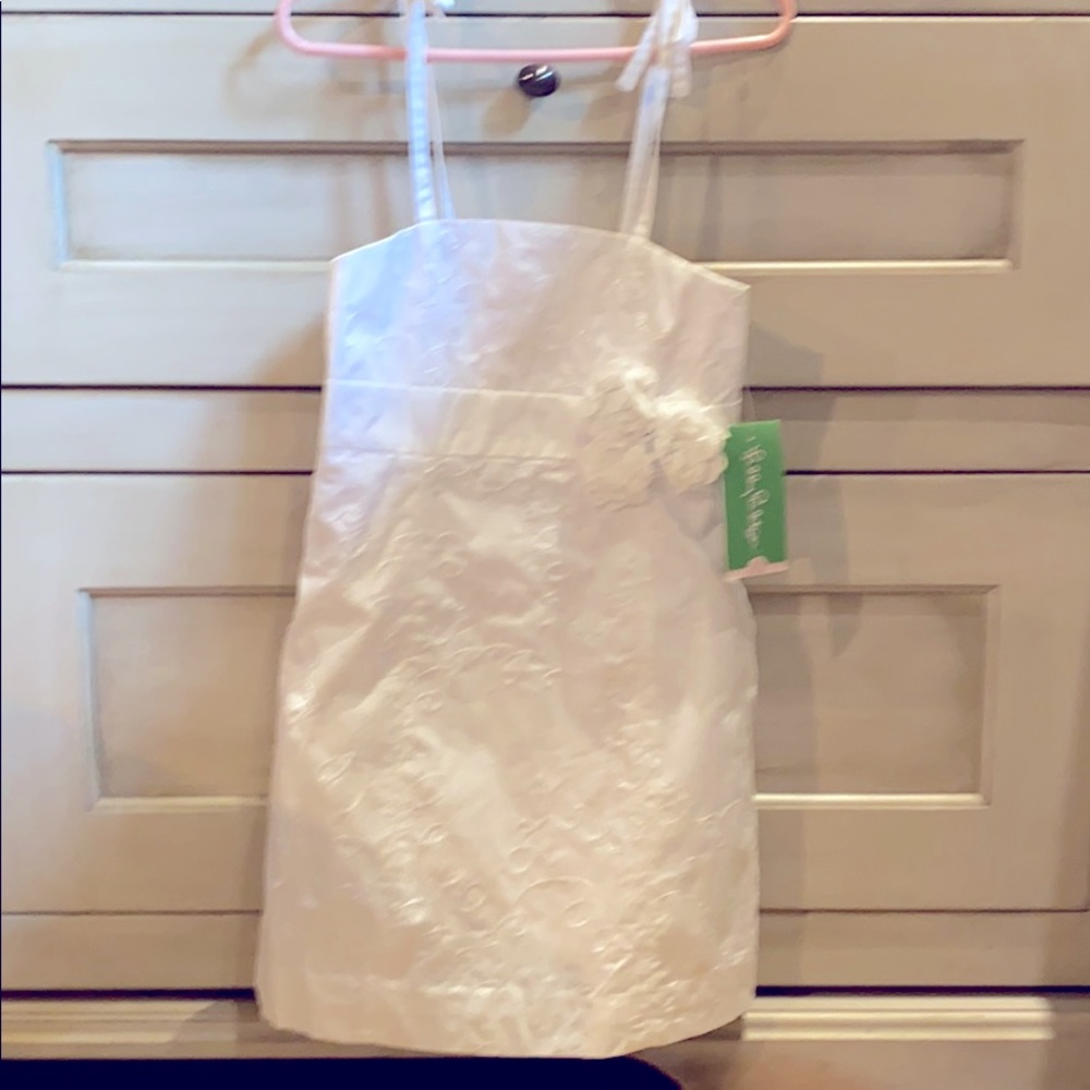 Lilly Pulitzer Carolina Rosette White Dress sz 4